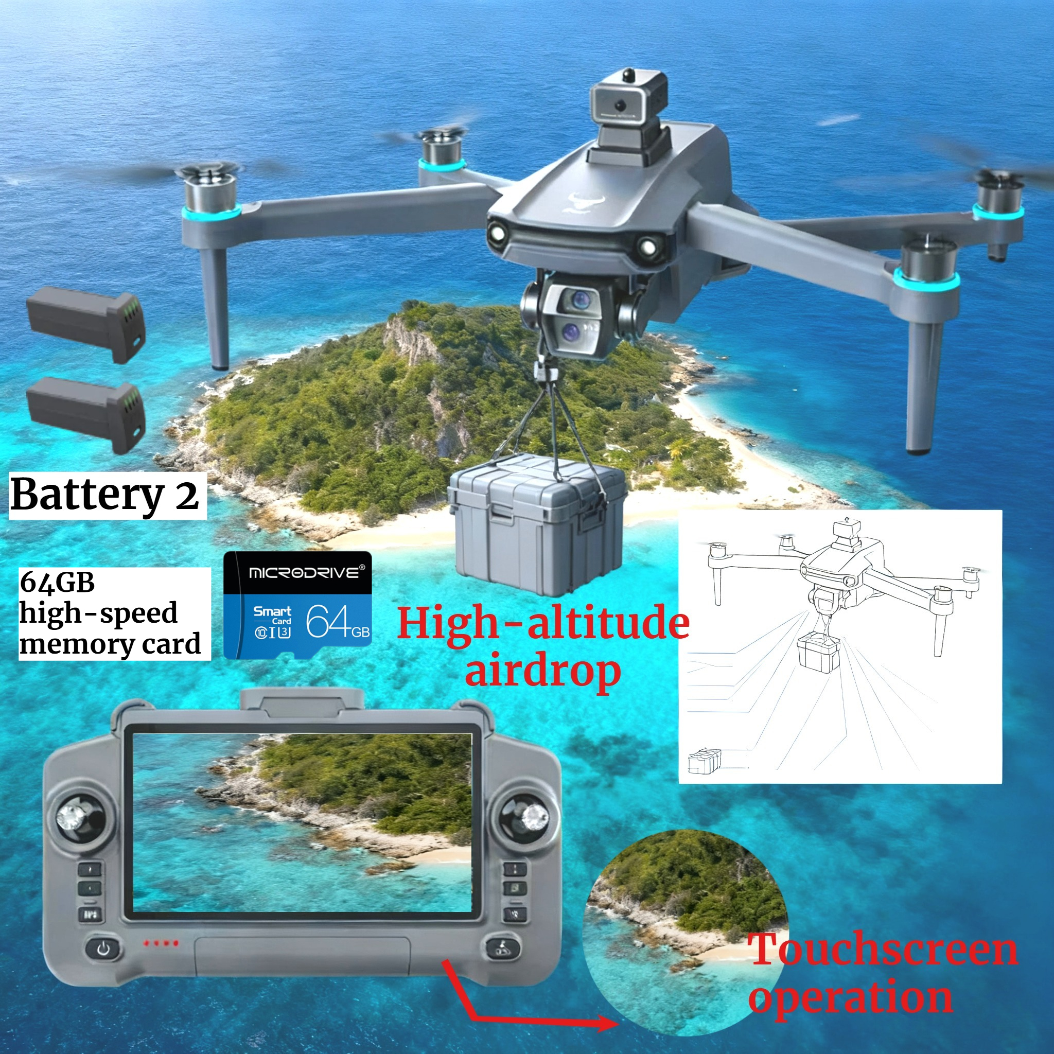 Drone Camera Thermal - Drone GPS 8K HD Camera Aerial