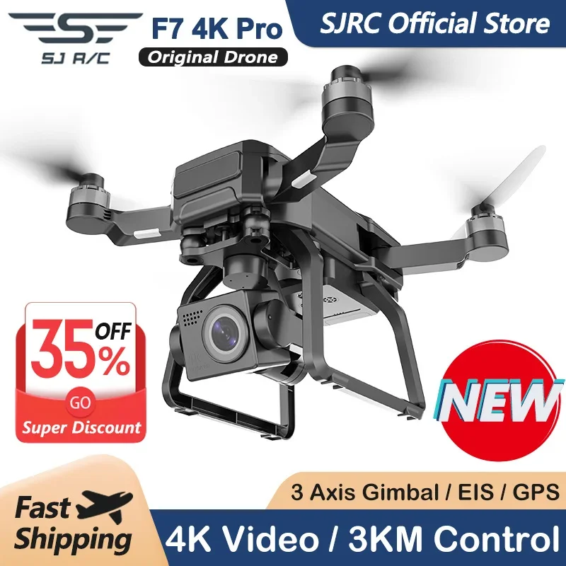 SJRC F7 4K PRO Camera Drone GP - Drone Camera With Gimbal review and price