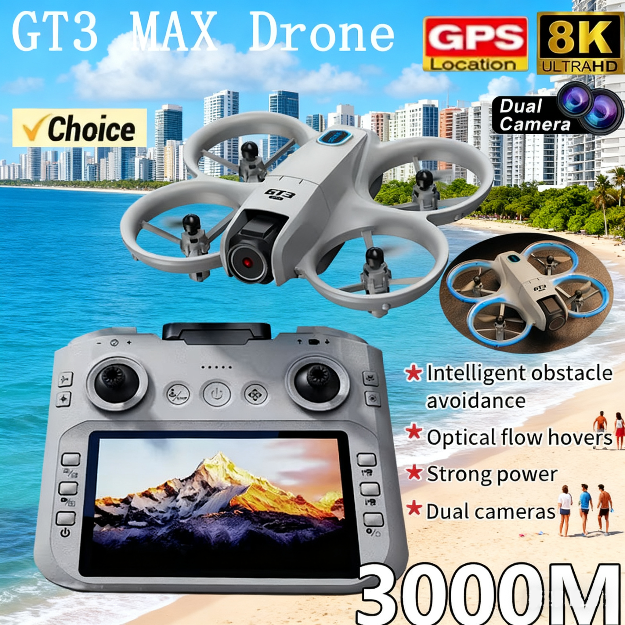 NEW GT3 Drone with HD Dual Cam - Drone Camera With Gimbal review and price